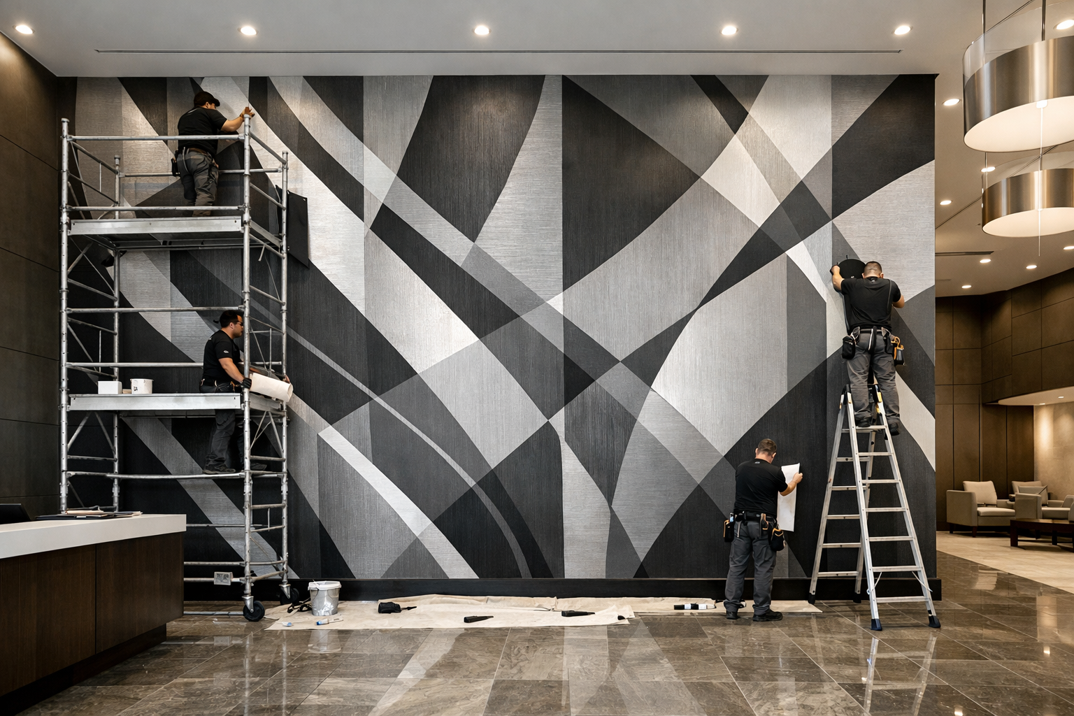 HP Drywall & Painting Inc Wallpaper Installation Charlotte